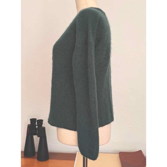 Sézane Barry Cardigan V-Neck Sweater Mohair Alpaca Green - Picture 3 of 7